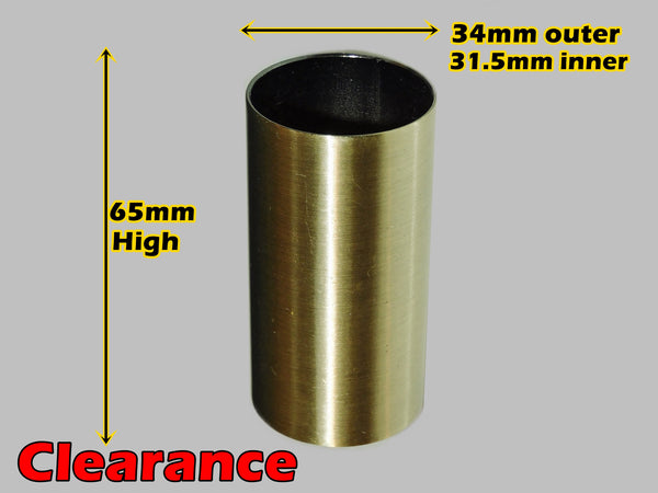 65 mm x 34 mm Antique Brass Bronze Chandelier Candle Drips Tubes Metal Light Bulb Cover Sleeve 00