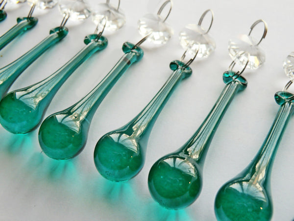 12 Peacock Green Orbs 53 mm 2" Chandelier UK Crystals Droplets Beads Drops Christmas Decorations 13
