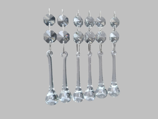 1 XL Orb 76 mm 3" Chandelier Crystals Cut Glass Droplets Beads Sun Catcher Colourless