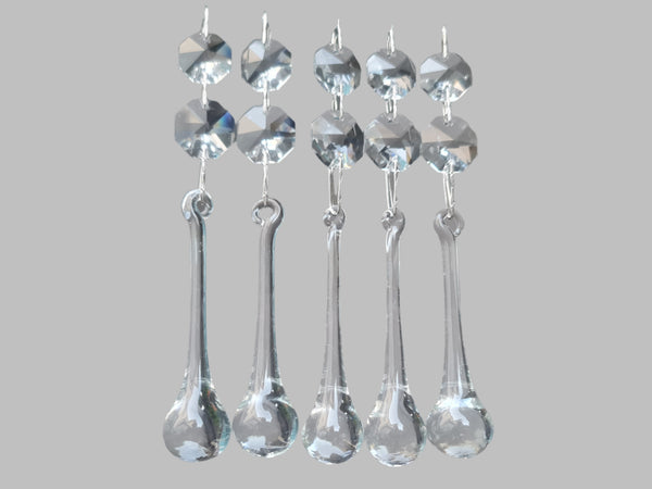 1 XL Orb 76 mm 3" Chandelier Crystals Cut Glass Droplets Beads Sun Catcher Colourless