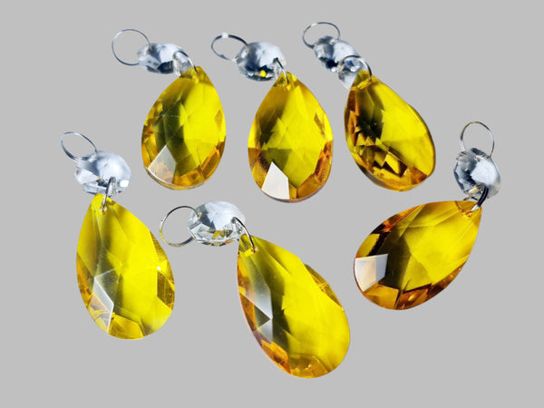 1 Orange Cut Glass Oval 37 mm 1.5" Chandelier UK Crystals Drops Beads Droplets Light Parts 9