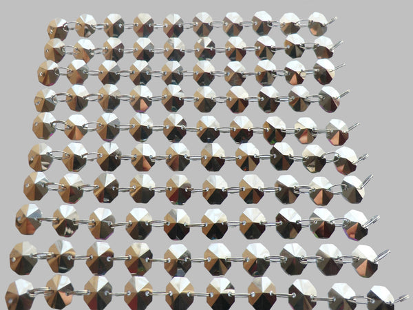 12 Strands Vitrail AB 14mm Octagon Chandelier Drops Glass Crystals 2.4m Garland Beads Droplets 8