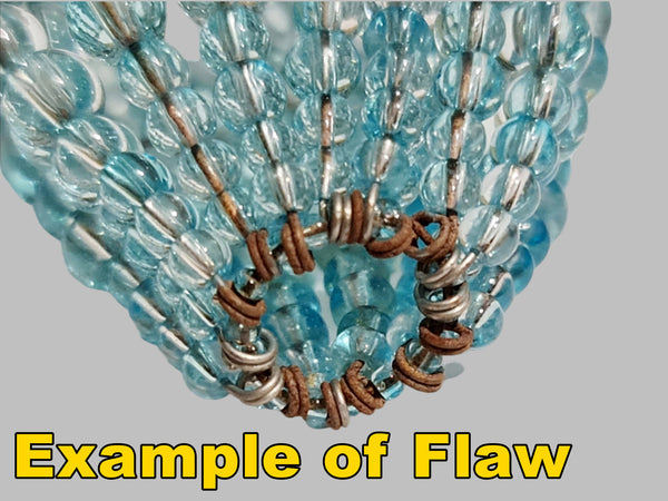 CLEARANCE FLAWED Chandelier Bead Light Bulb GLS Multi Pastel Colour Glass Cover Sleeve Lampshade Alternative Beaded