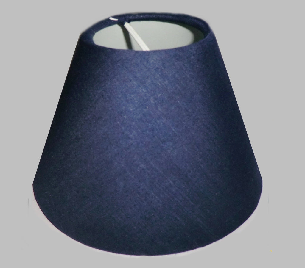 Navy Dark Blue Clip On Candle Lampshade 5.5" for Chandelier or Light Fitting or Wall Lamp Shade Retro