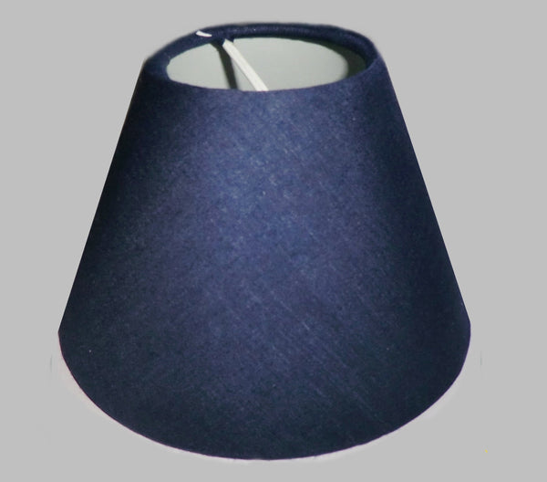 Navy Dark Blue Clip On Candle Lampshade 5.5" for Chandelier or Light Fitting or Wall Lamp Shade Retro