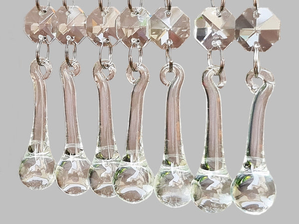 1 Clear Glass Orbs 53 mm 2" Chandelier Crystals Droplets Beads Drops Light Parts Prisms 3