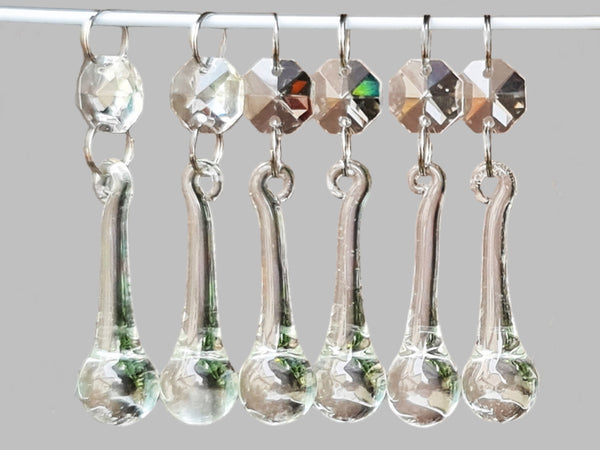 1 Clear Glass Orbs 53 mm 2" Chandelier Crystals Droplets Beads Drops Light Parts Prisms 1