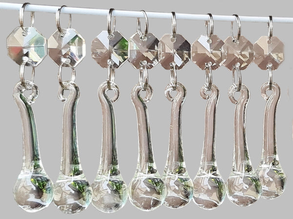 1 Clear Glass Orbs 53 mm 2" Chandelier Crystals Droplets Beads Drops Light Parts Prisms 2