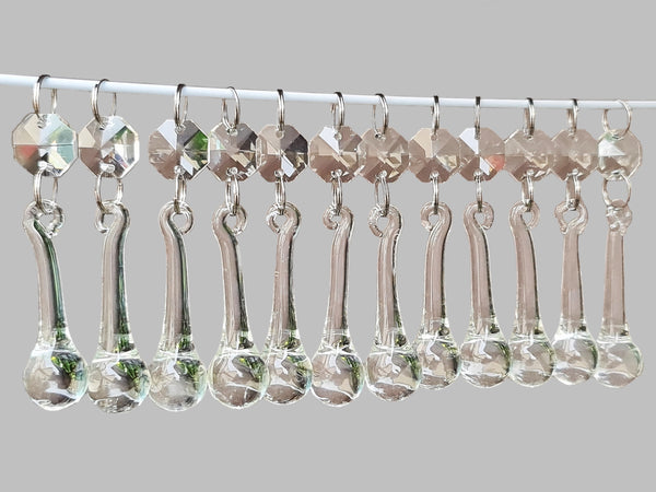 12 Clear Orbs 53 mm 2" Chandelier Crystals Droplets Beads Drops Sun Catcher Decorations 2