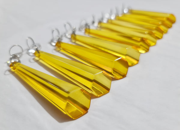 12 Orange Icicles 72 mm 3" UK Chandelier Crystals Drops Beads Droplets Christmas Wedding Decorations 10