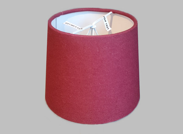 Antique Wine Hessian Linen Clip On the Bulb Candle Drum Lampshade 6" Chandelier Shade 7