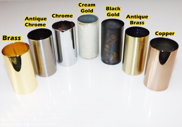 65 mm x 34 mm Chrome Chandelier Candle Drips Silver Metal Bulb Cover Sleeve Tubes 6