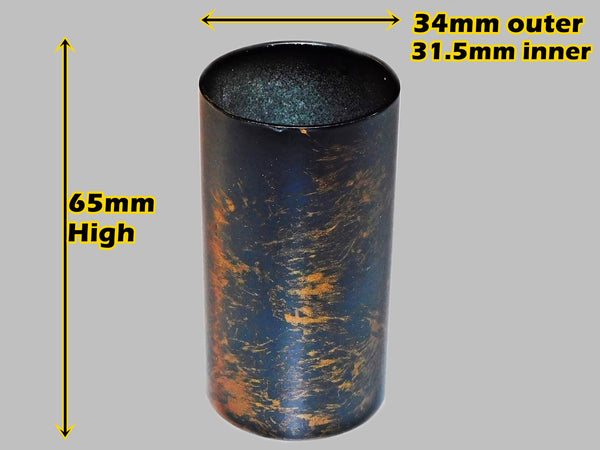 65 mm x 34 mm Black Gold Chandelier Candle Drips Tubes Metal Light Bulb Cover Sleeve 1