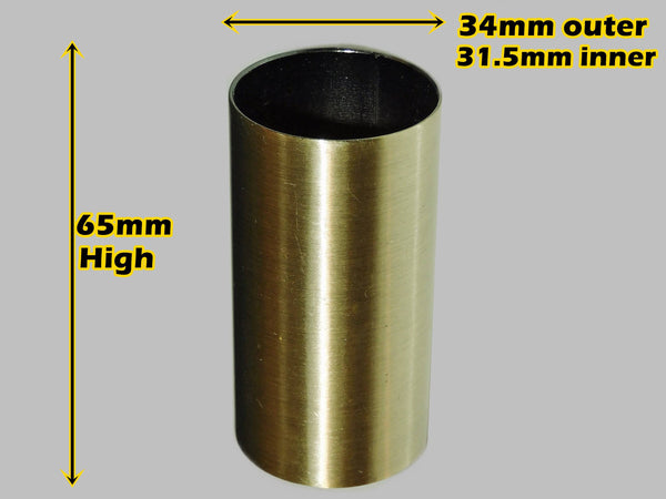 65 mm x 34 mm Antique Brass Bronze Chandelier Candle Drips Tubes Metal Light Bulb Cover Sleeve 1