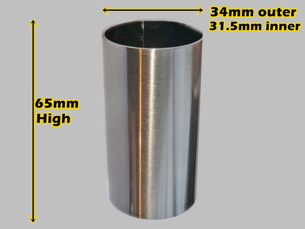 70 mm x 31 mm Antique Chrome Chandelier Candle Drips Silver Metal Light Bulb Cover Sleeve Tubes 1