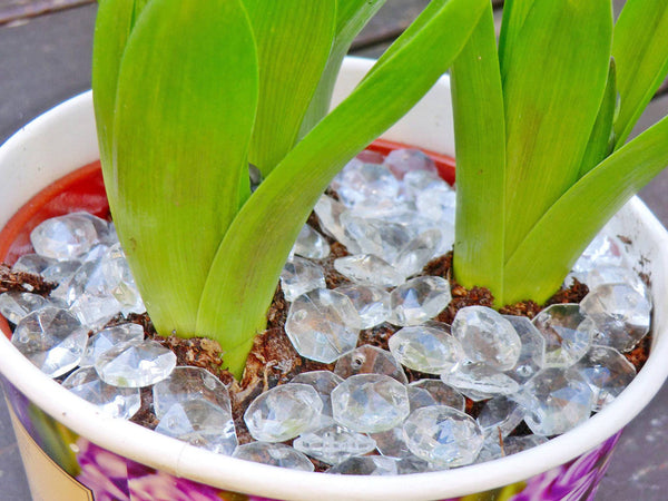 100 x 16mm Octagonal Chandelier Drops Crystals Beads 2.1m Garland 9