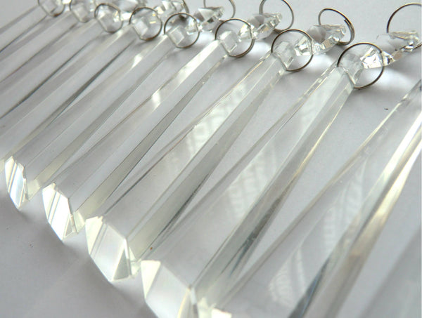 Clear Cut Glass Icicles 72 mm 3" Chandelier Crystals Drops Beads Droplets Transparent 9