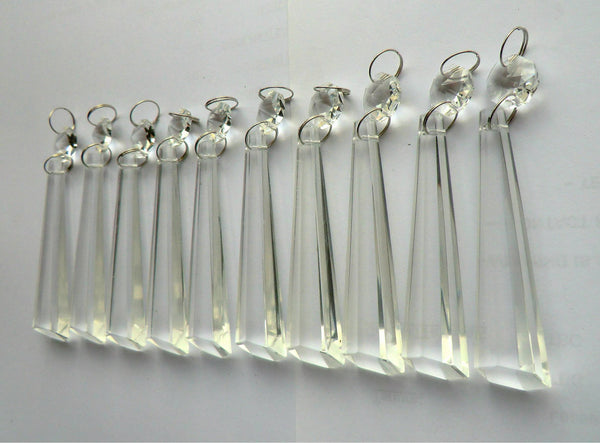 Clear Cut Glass Icicles 72 mm 3" Chandelier Crystals Drops Beads Droplets Transparent 8
