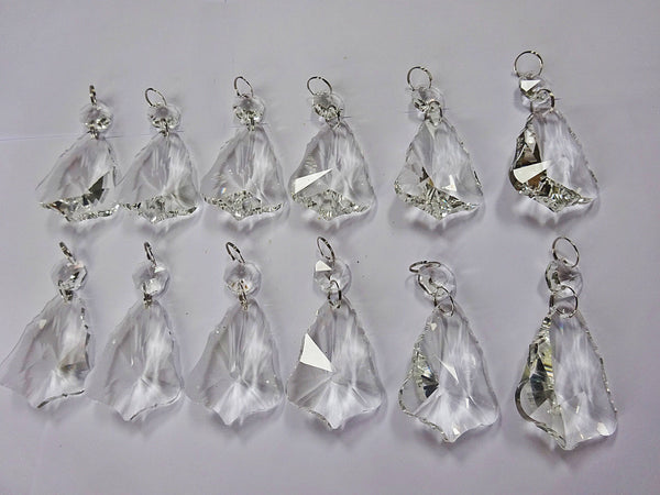 12 Clear 50mm 2" Bell Chandelier Glass Crystals Beads Droplets Garden Window Decorations 7