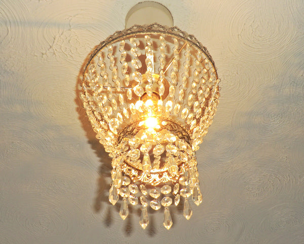 Silver Two Tier Chandelier Lampshade Pendant with Acrylic Beads Drops Ceiling Light Lamp Easy Fit 9