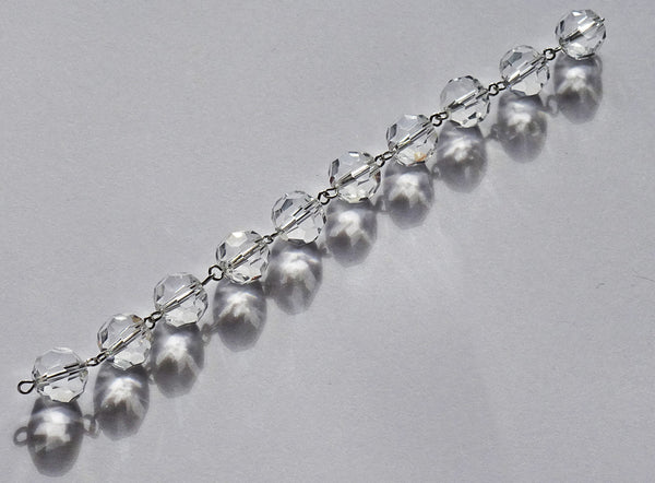 1 Strand 12mm Clear Transparent Chandelier Ball Drops Cut Glass Crystals Garlands Beads Droplets 5