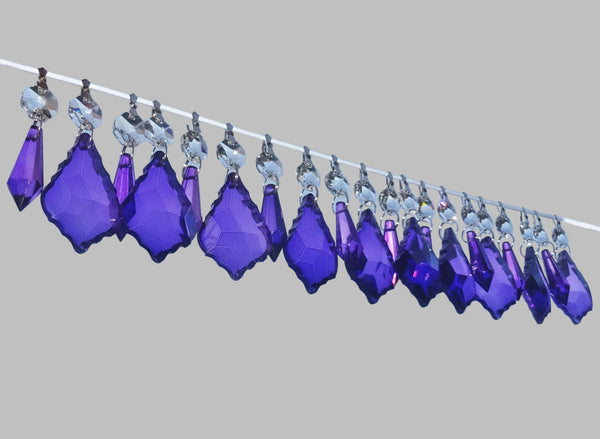 20 Purple Chandelier Cut Glass Drops Crystals Beads Droplets Lamp Light Parts Prisms 13
