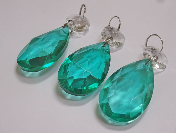 24 Mixed Sea Glass Colour Chandelier Cut Glass Crystals Drops Christmas Tree Decorations Droplets Beads 4