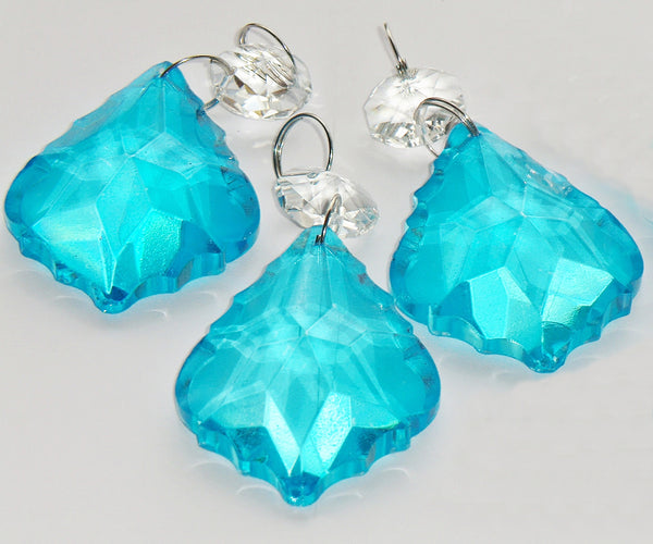 24 Mixed Sea Glass Colour Chandelier Cut Glass Crystals Drops Christmas Tree Decorations Droplets Beads 8
