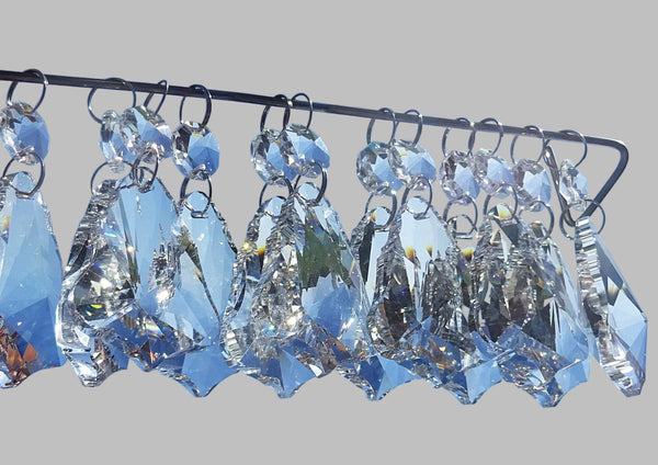 12 Clear 50mm 2" Bell Chandelier Glass Crystals Beads Droplets Garden Window Decorations 6