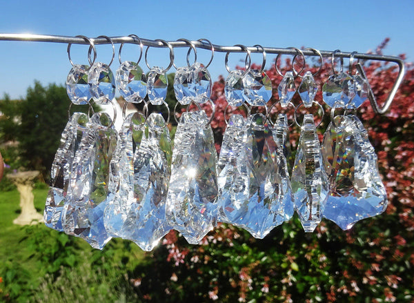 Clear Cut Glass Bell 2 inch Chandelier Crystals Drops Double Facet Transparent Droplets Prisms 5