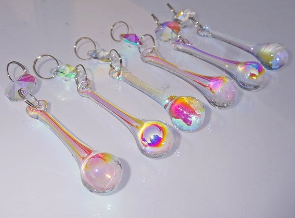 Aurora Borealis 53 mm 2" Orb Chandelier Cut Glass Crystals Drops Beads AB Droplets Light Parts 4