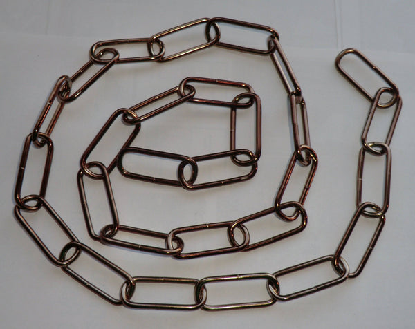Dark Copper Metal Chandelier or Pendant Light Chain 0.97m 4cm Links 2