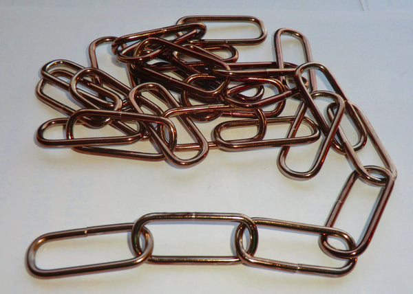 Dark Copper Metal Chandelier or Pendant Light Chain 0.97m 4cm Links 3
