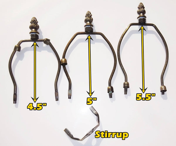 5 inch Harp Shade Carrier Gimble Holder For Tiffany Lamp Base Light Shade Antique Style 4