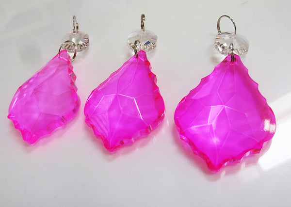 24 Mixed Colour Chandelier Cut Glass Crystals Drops Christmas Tree Decorations Droplets Beads 10