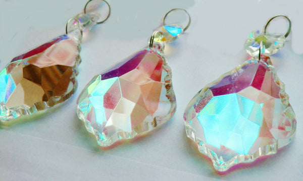 24 Mixed Colour Chandelier Cut Glass Crystals Drops Christmas Tree Decorations Droplets Beads 3