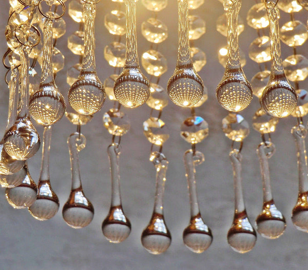 Clear Glass Orbs 53 mm 2" Chandelier Crystals Droplets Beads Drops Transparent 7