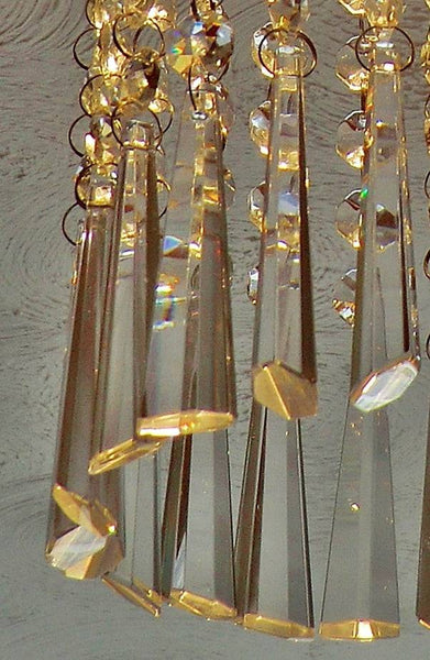 12 Clear Icicles 72mm 3" Chandelier Crystals Drops Beads Droplets Garden Window Decorations 6