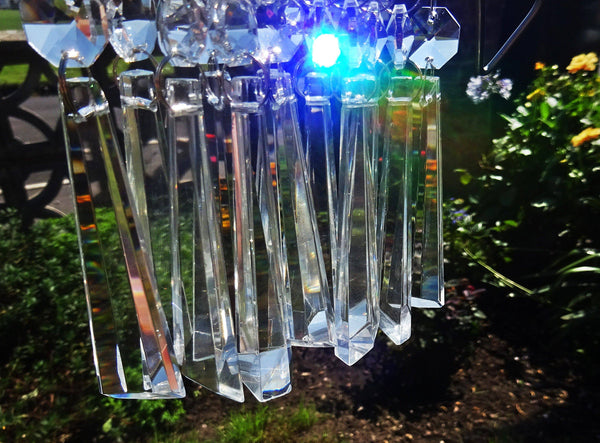12 Clear Icicles 72mm 3" Chandelier Crystals Drops Beads Droplets Garden Window Decorations 10