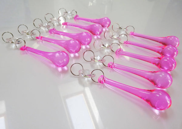 Rose Pink Glass Orbs 53 mm 2" Chandelier Crystals Droplets Beads Drops Lamp Light Parts 18