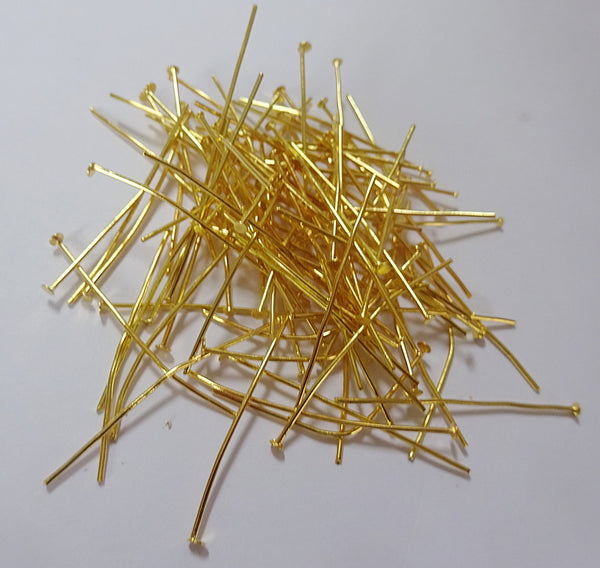 00 x 38mm 1.5 inch Headed Pins in Brass Gold for Chandelier Links for Glass Droplets Crystals Beads Drops 3