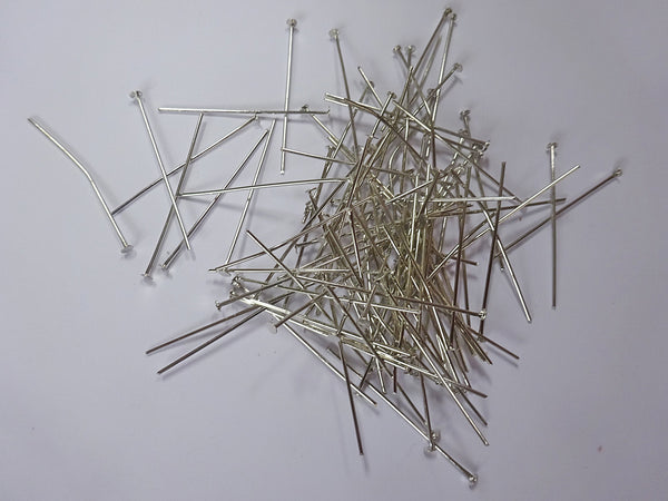 100 x 38mm 1.5 inch Headed Pins in Chrome Silver for Chandelier Links for Glass Droplets Crystals Beads Drops 4