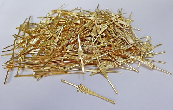 300 Brass Gold Metal Chandelier Fan Arrow Clasps Links for Droplets Beads Crystals Drops 4