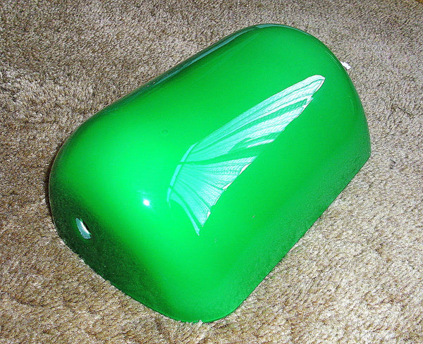 Classical Bankers Desk Lamp Table Light Glass Cowl Shade Only New Replacement 4