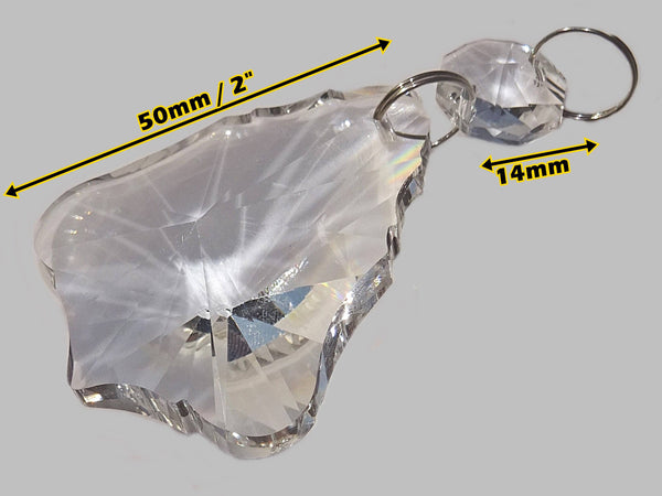 Clear Cut Glass Bell 2 inch Chandelier Crystals Drops Double Facet Transparent Droplets Prisms 1