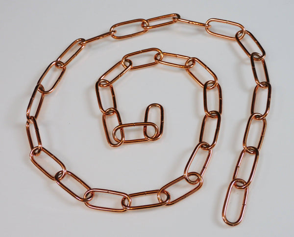 Bright Copper Red Chandelier or Pendant Light Chain 0.97m 4cm Links 5