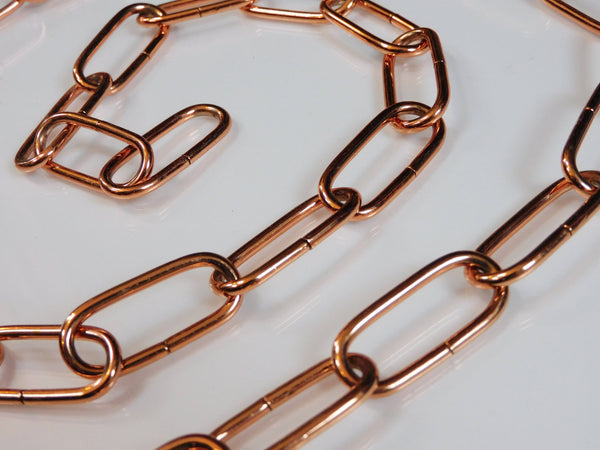 Bright Copper Red Chandelier or Pendant Light Chain 0.97m 4cm Links 3