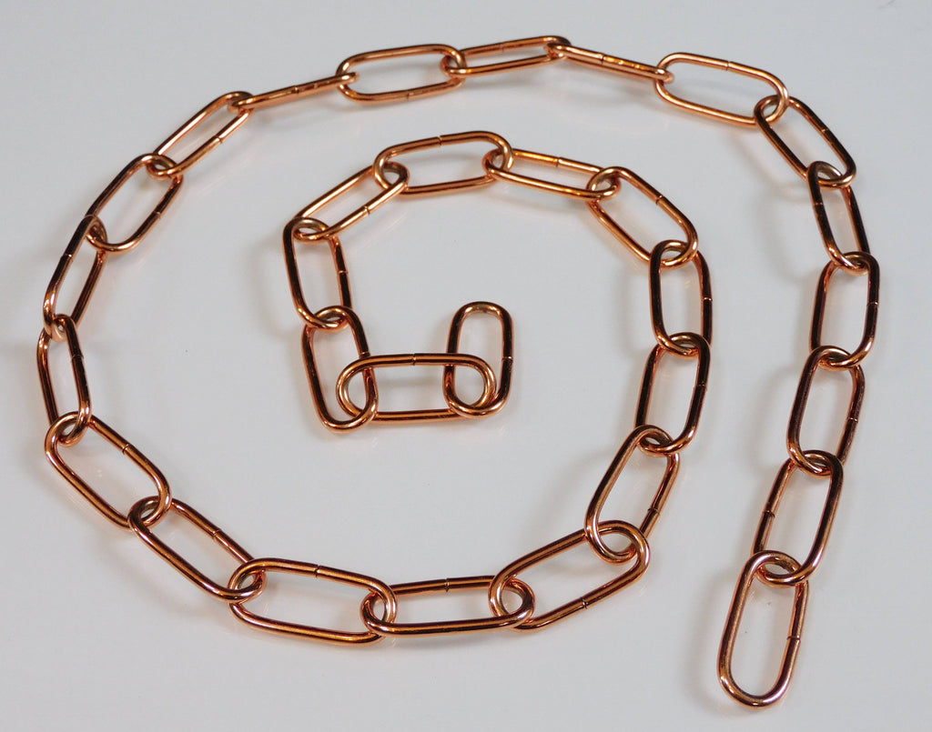Bright Copper Red Chandelier or Pendant Light Chain 0.97m 4cm Links 1