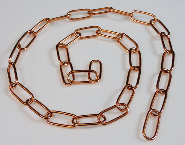 Bright Copper Red Chandelier or Pendant Light Chain 0.97m 4cm Links 1