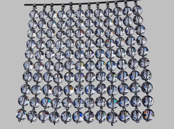 10 Strands Clear 12mm Chandelier Ball Drops Glass Crystals 1.68m Garland Beads Droplets - Seear Lights